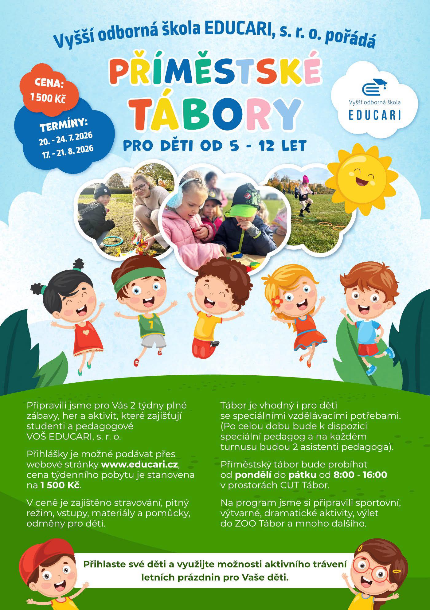 Letní příměstské tábory 2025 s Vyšší odbornou školou EDUCARI