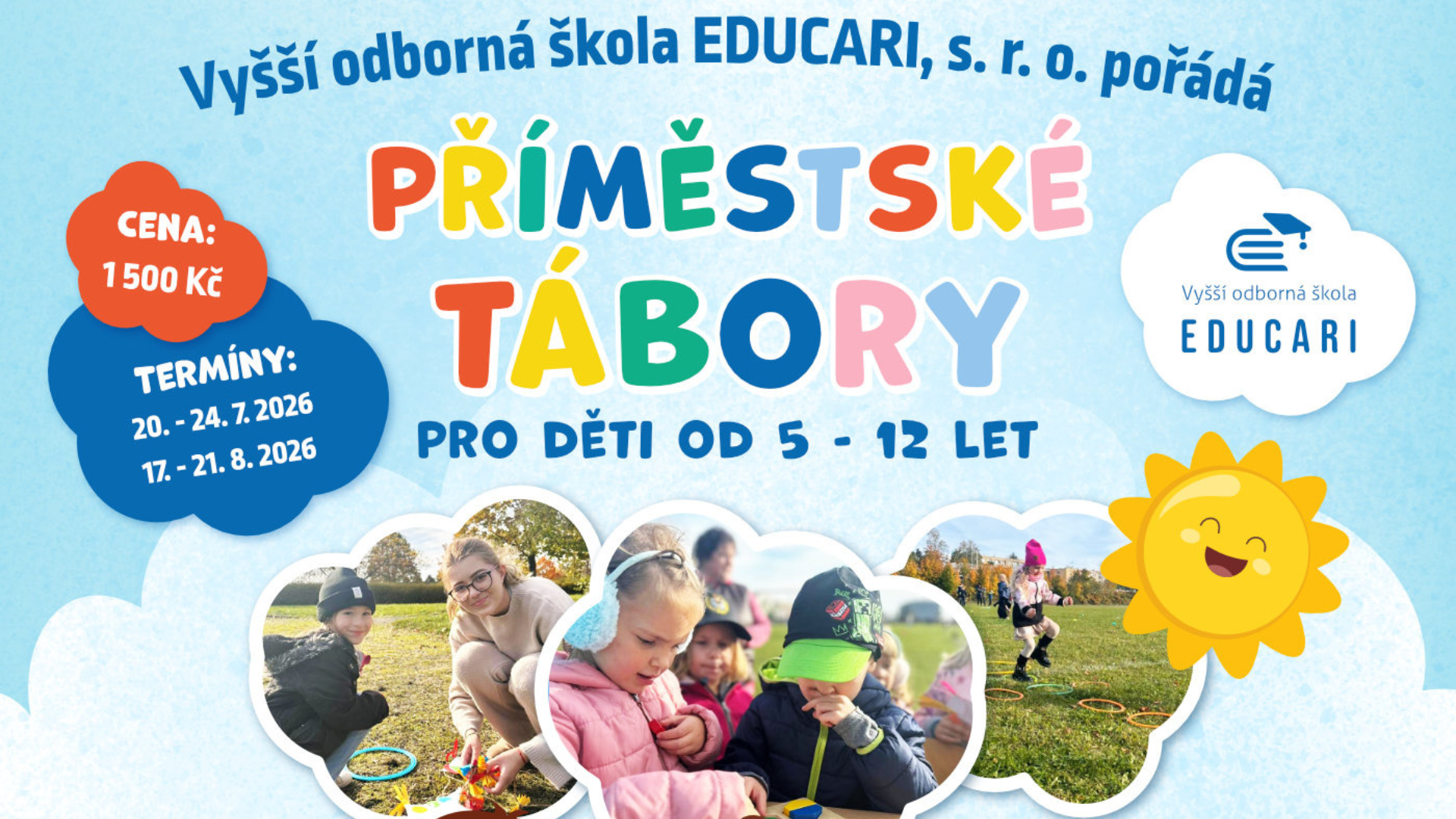 Příměstské tábory EDUCARI – léto plné her, zábavy a poznání
